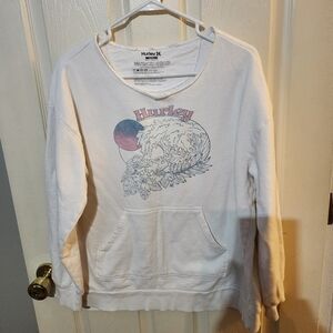 Hurley beach sweatshirt Women's White Small